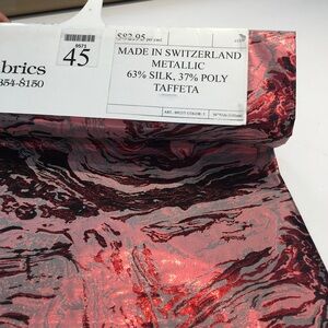 Unique Metallic Silk Blend Fabric 2 yards